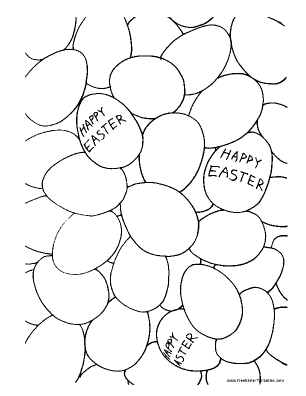 Lots of Eggs Easter Coloring Page